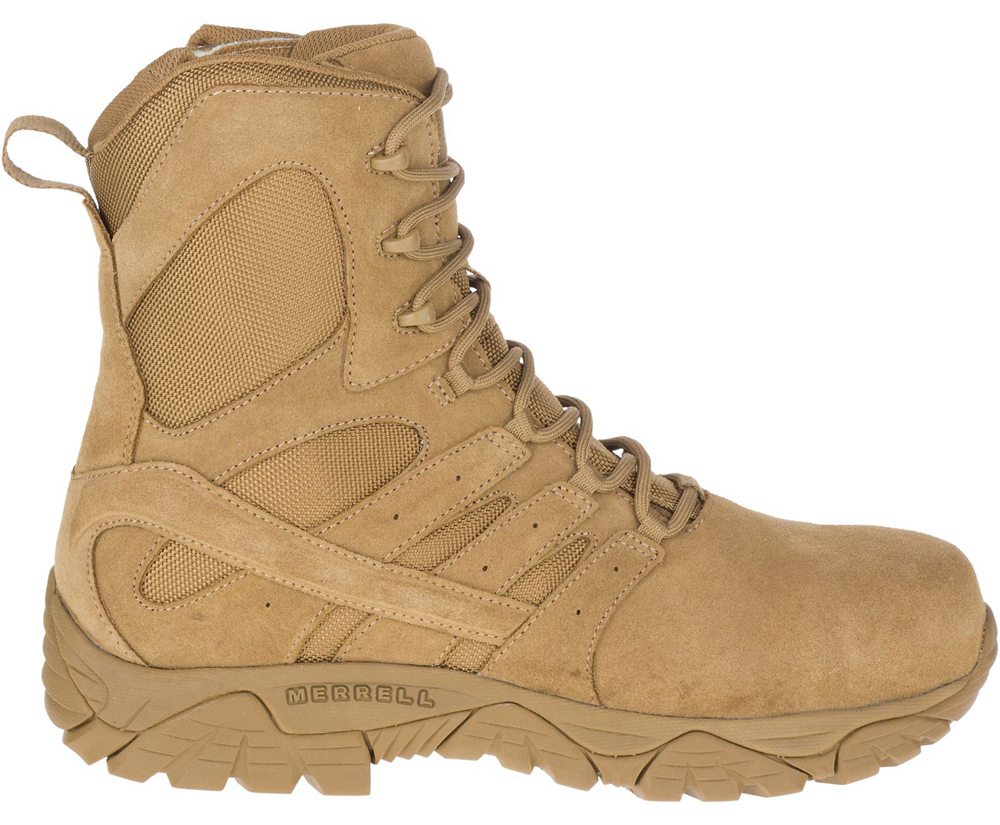 Botas Mujer - Merrell Moab 2 8" Defense Zip Comp Toe - Kaki - LUGM-36081